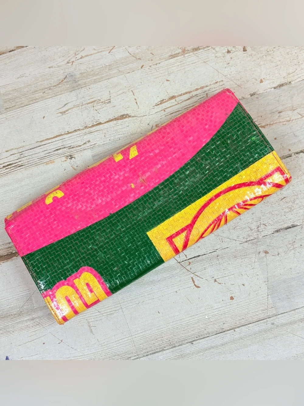 Malia Designs Tavi Recycled Feed Bag Long Wallet Clutch Cambodia